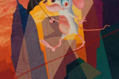 La-Funambulista-50-x-50-cm-Mixta-sobre-tabla-2024