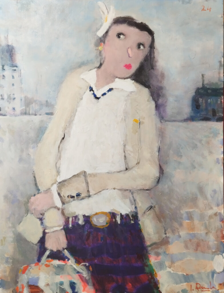 En la azotea 130 x 97 cm Acrílico sobre lienzo 2024